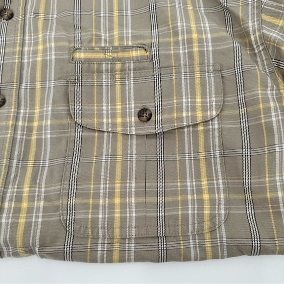 CABELA’S Men’s Angler Plaid Tan/Yellow Button Down Shirt Size XL Regular - Picture 7 of 15